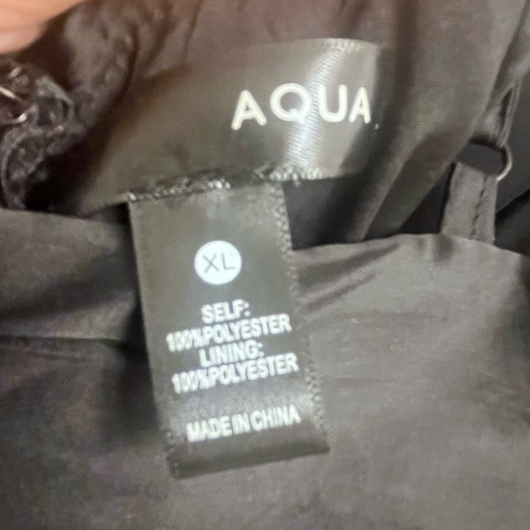 Black AQUA Halter Satin Dress - Size XL - Picture 9 of 9